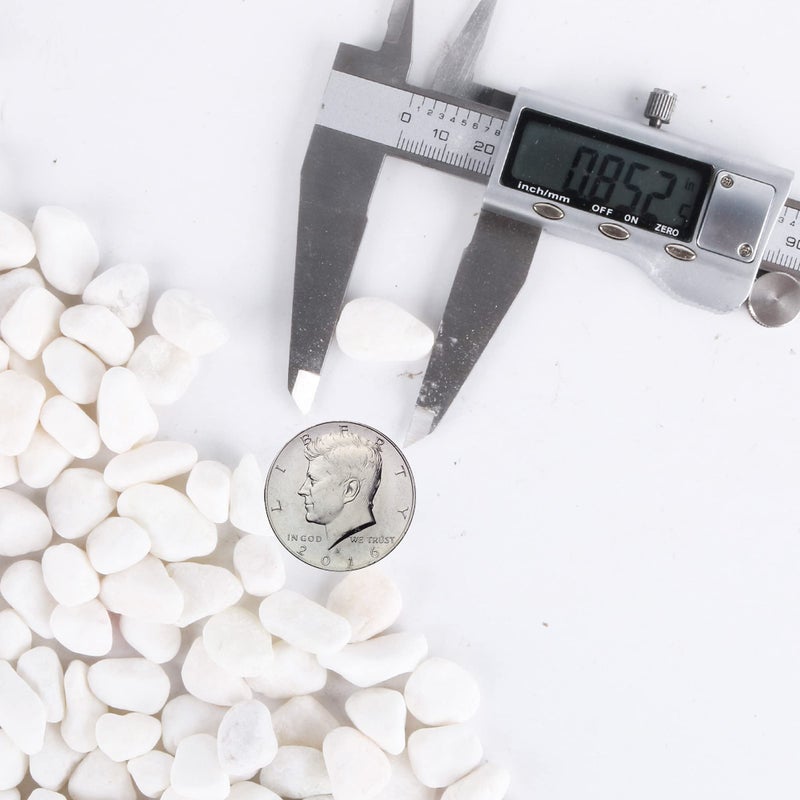 CJGQ White Pebbles for Plants Garden Vases 7 lb White Rocks Gravel Decorative Stone 1/2" - Image 3